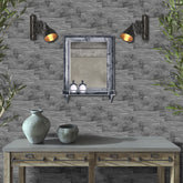 Durable Gray Wood Peel and Stick Wallpaper for Wall Decoration